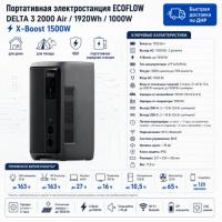Портативная электростанция EcoFlow DELTA 3 2000 Air (1920 Втч) в Макеевке