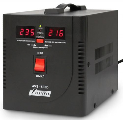 Стабилизатор напряжения PowerMan AVS 1500D Black в Макеевке